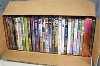 BOX OF DVDS - MANY STILL SEALED