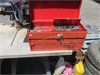 Old Metal Tool Box and Contents