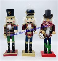 Lot of 3 Nutcrackers - See All Pictures - 10"