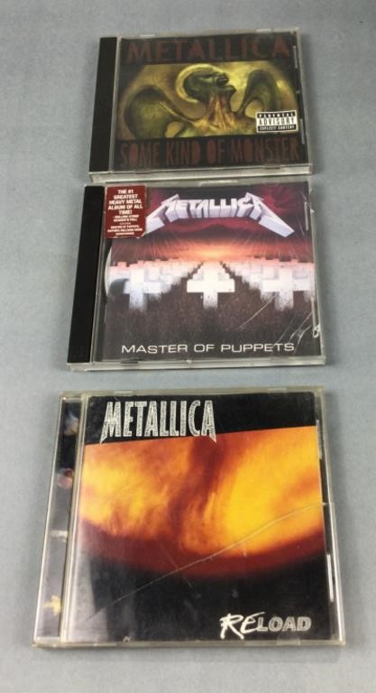 3 Metallica music CDs Reload is a back up copy in