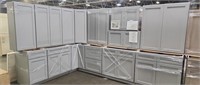 1 LOT (14) PC PACIFIC GREY SOLID WOOD PREMIUM