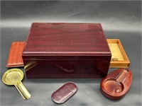 Wooden Humidor w/ Accessories