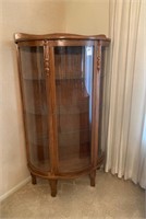 Bow Front Glass China Cabinet