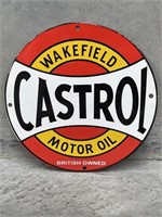 CASTROL WAKEFIELD MOTOR OIL Enamel Sign -