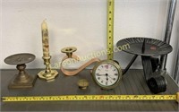 Candle holders and brass