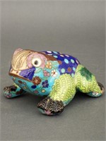 Chinese Cloissone Frog Figurine