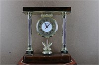 Vintage Wooden Jewelry Box & Huaba Clock