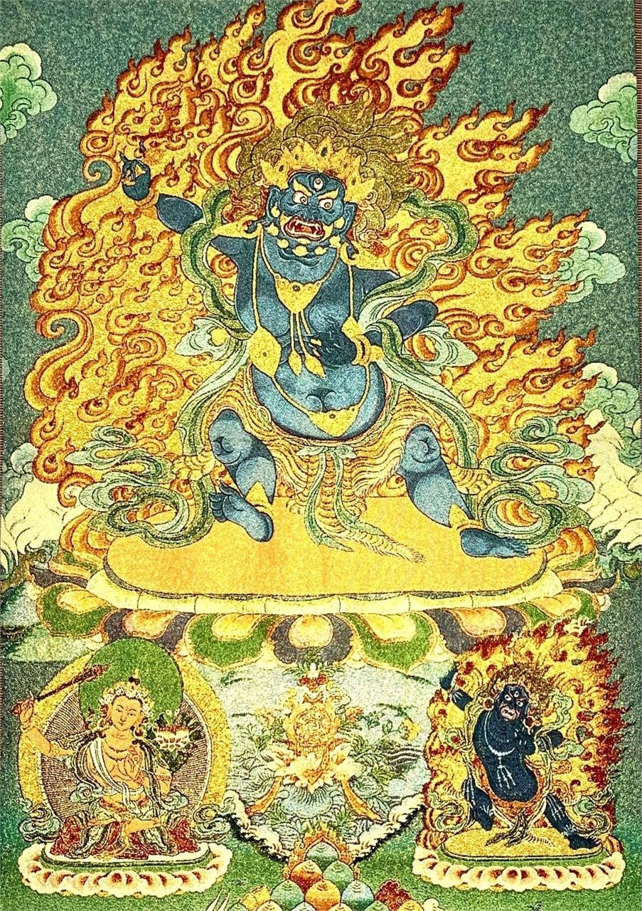 Embroidered Silk Tapestry Thangka Tara 24"x36"