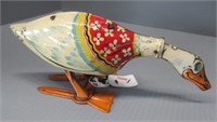 Gertie tin vintage toy. Goose measures 9.5" long.