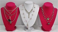 10pc Acrylic Beaded / Chain Necklaces