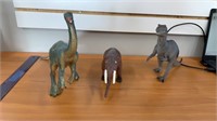 3 museum quality dinosaurs toys