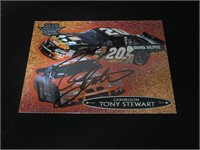 Tony Stewart signed NASCAR collectors card COA