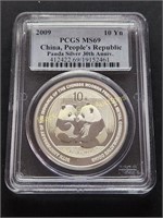 2009 PCGS MS69- 1oz SILVER Panda