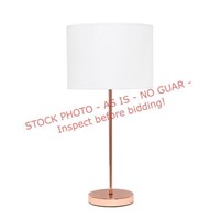 Simple Designs - Rose Gold Table Lamp, 23in