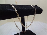 14Kt Double O Link Necklace 17.1G, 22In