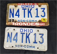 Ohio license plate lot 10