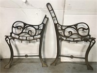 Wrought iron bench ends