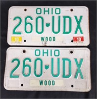 Ohio license plate lot 1