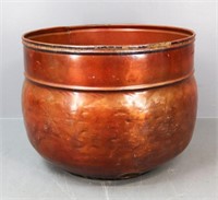 Hammered Copper Garden Hose Pot