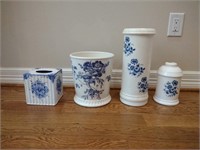 Blue and White Bathroom Ceramics