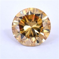 APPR $4700 9.7 Ct Round Moissanite Fancy Light Bro