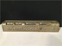 Vintage National Cash Register Brass Front Plate