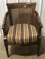 (T)Decorative Wooden Cane Back Chair