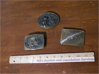 Three Vintage Belt Buckles