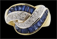 18kt Gold 2.48 ct Natural Sapphire & Diamond Ring