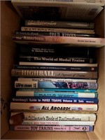 box of Train books