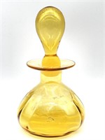 Amber Glass Bottle with Stopper 7”