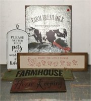 Wood  & Tin Farmhouse Signs
