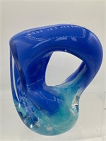 Signed art glass sculpture