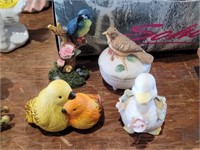 Four Bird / Chick Figurines