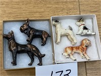 OLD DIECAST METAL DOGS