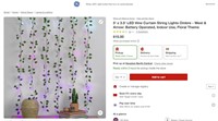 5' x 3.5' LED Vine Curtain String Lights Ombre