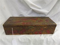 FLEMISH ART BOX WITH MATCHES 3"T X 13"W X 5"D