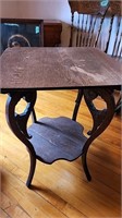 Antique Wood End Table