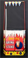 Vintage 46in metal Jr Chef Drink Stand