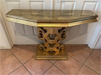 Glided Rococo Style Entry Table
