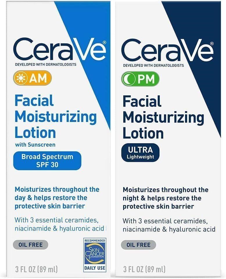 2pack AM and PM Face Moisturizer Lotion