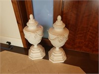Pair Porcelain Roman Style Urns