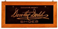 Dorothy Dodd Shoes Reversed Glass Sign