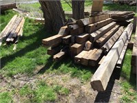 Approximately 30 home sawed 6"x6"s from 8' to 23'