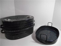 Enamel Roaster with Tray and Lid