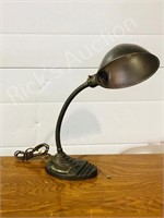 vintage cast base goose neck desk lamp