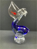 Glass Seagull with Fish