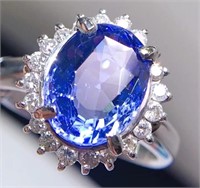 4.5ct Natural Sapphire Ring 18k gold