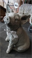Concrete Outside Pig Statue-12"H
