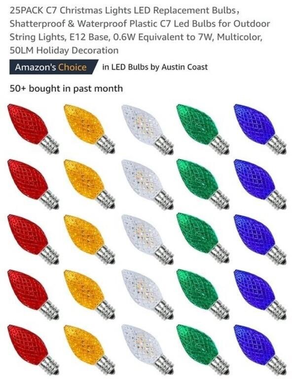 MSRP $10 Christmas Replacement Bulbs